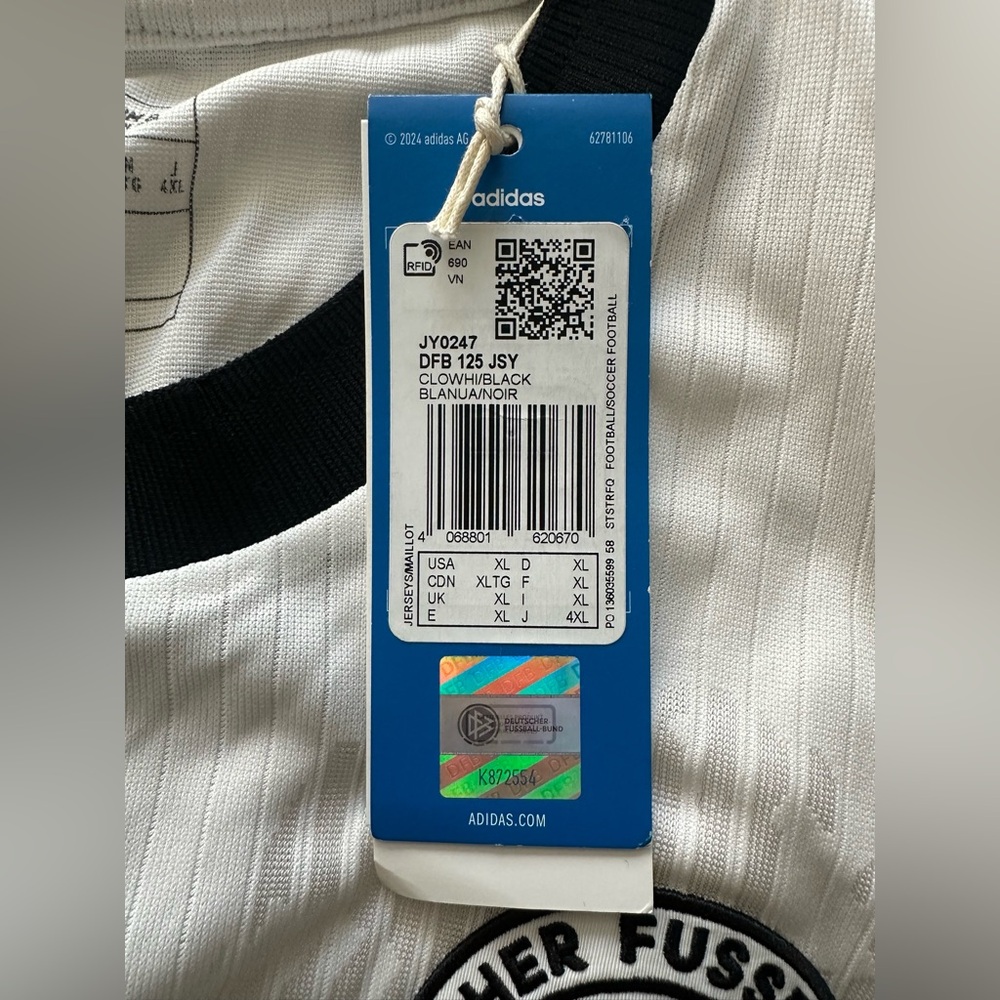Adidas Men’s Musiala Germany 125th Anniversary Jersey Shirt 2025 - Picture 9 of 9
